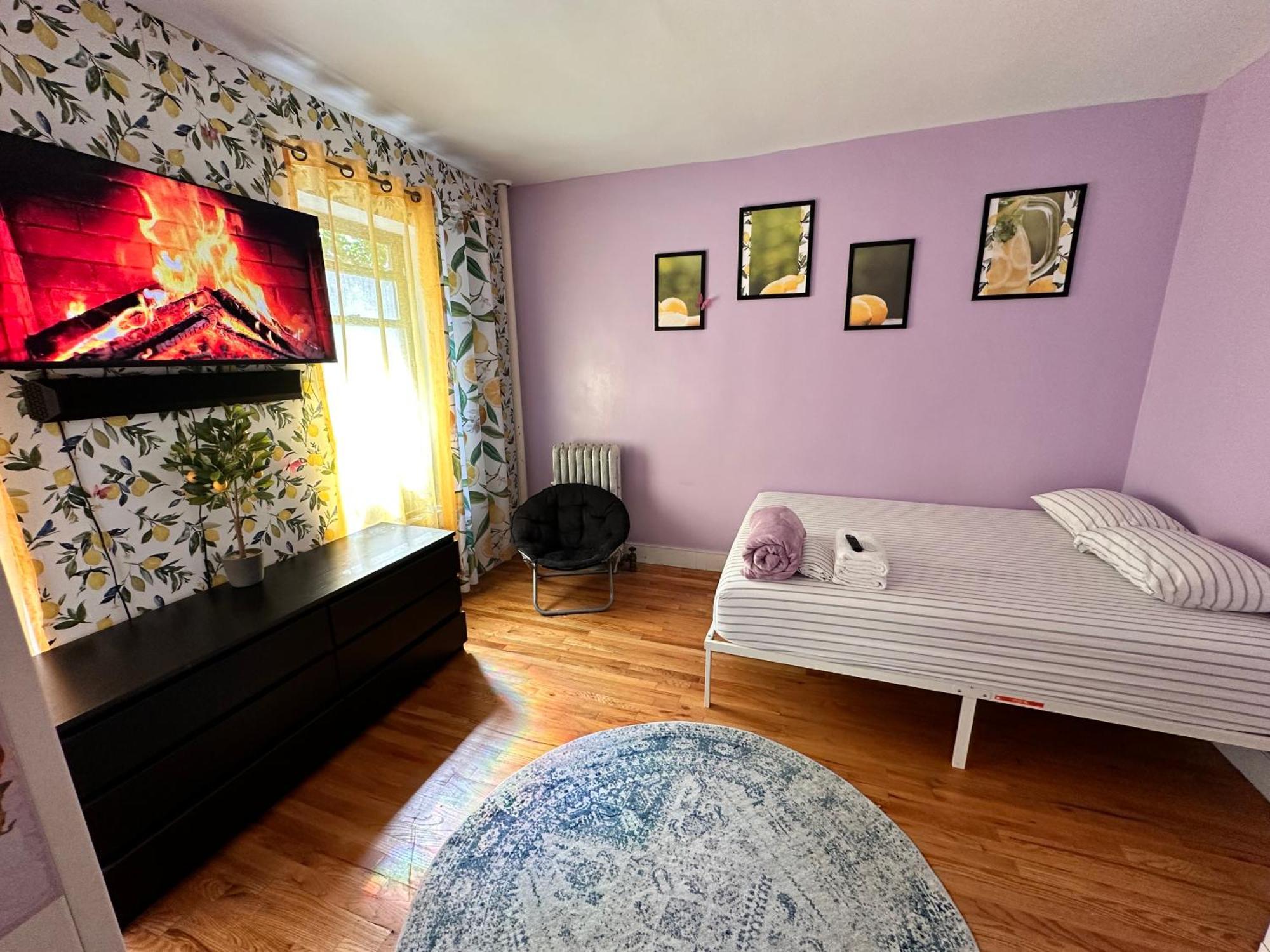 Apartment Lavender Queen Bright & Peaceful In Harlem *